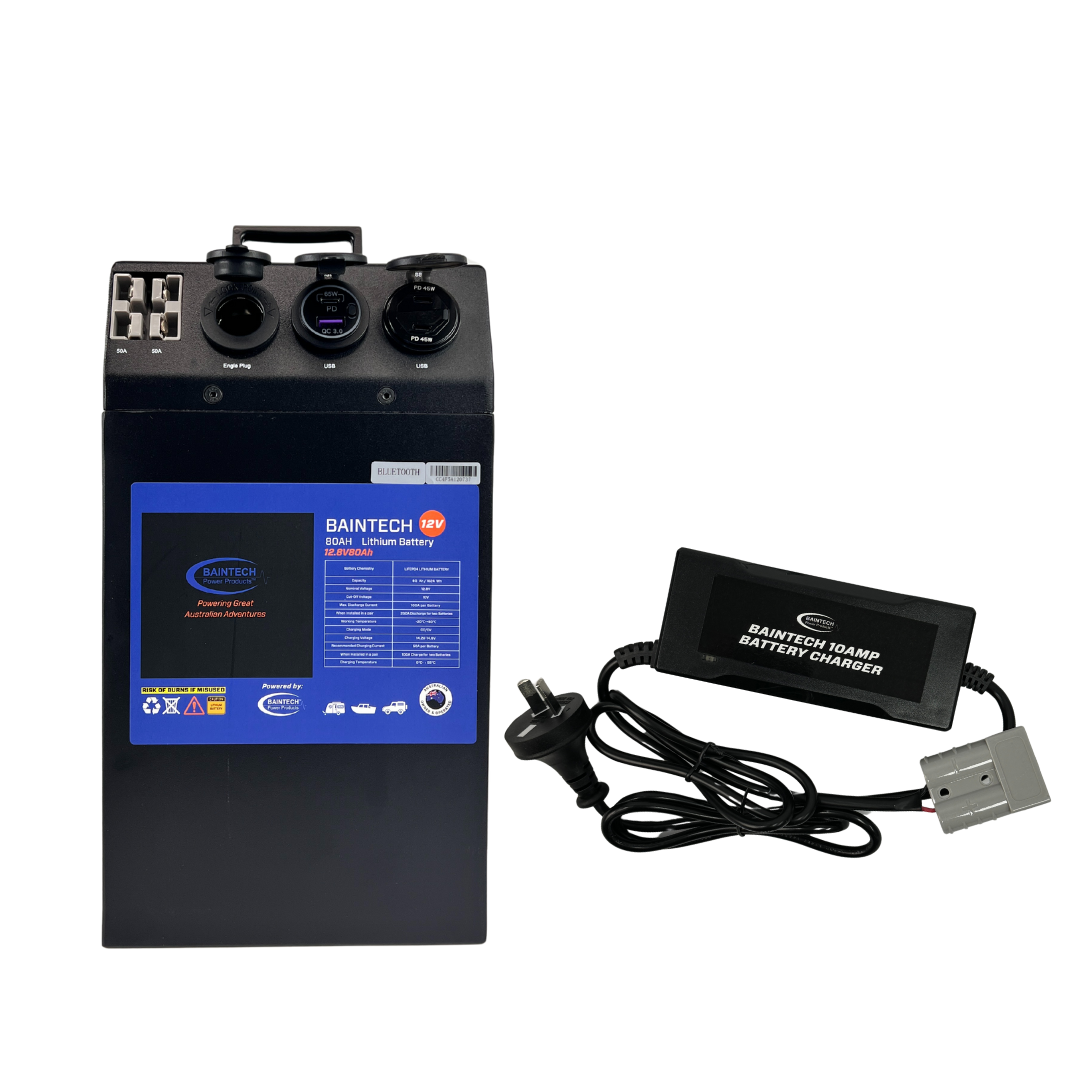 Baintech Lithium Power Station 80AH & 10A Lithium Charger