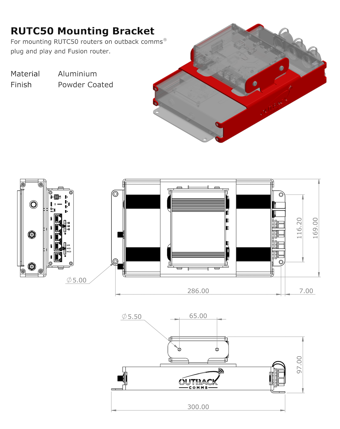 Teltonika - Fusion Router Piggy Back Mount