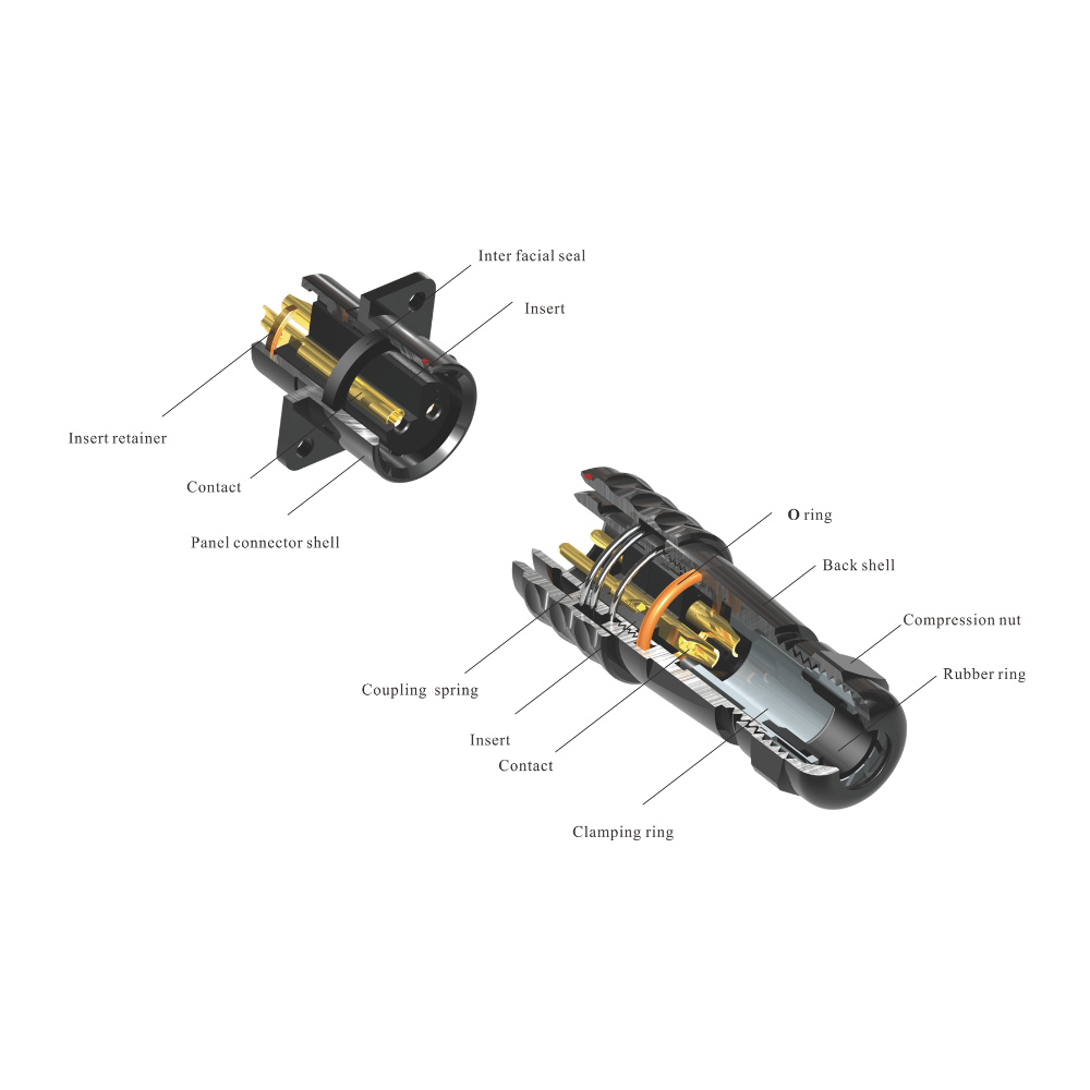 Weipu SA20 2 Pin Coupler