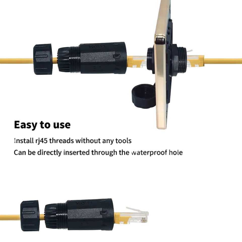 Waterproof RJ45 Panel fitting - Outback Comms