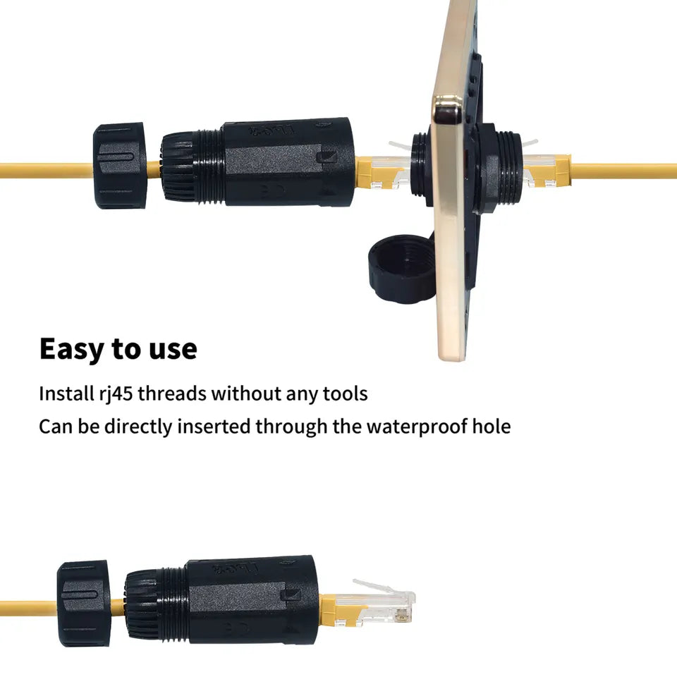 Waterproof RJ45 Panel fitting - Outback Comms