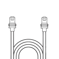 Drawing of the Starlink Standard and Mini Ethernet cable with a Starlink RJ45 plug on each end