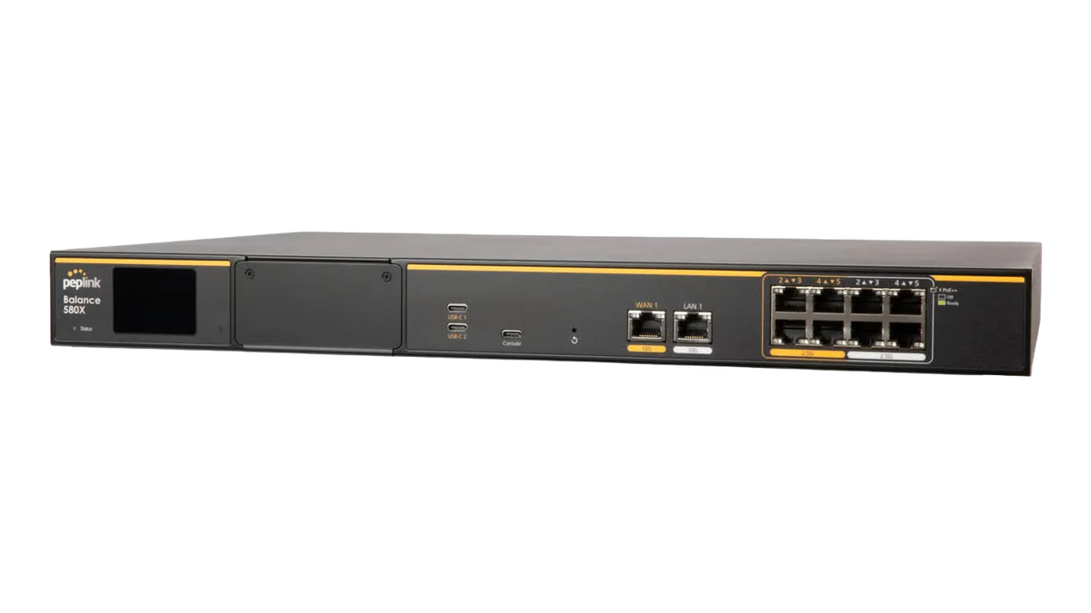 Peplink Balance 580X SD-WAN router, rack mount unit with network ports