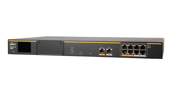 Peplink Balance 580X SD-WAN router, rack mount unit with network ports